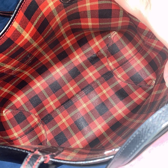 Reversible Black and Plaid Coach purse - Picture 2 of 4